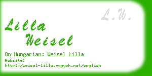 lilla weisel business card